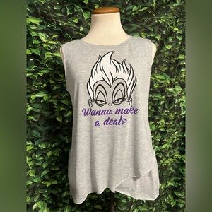Disney Parks Ursula Tank Top Junior Small Gray